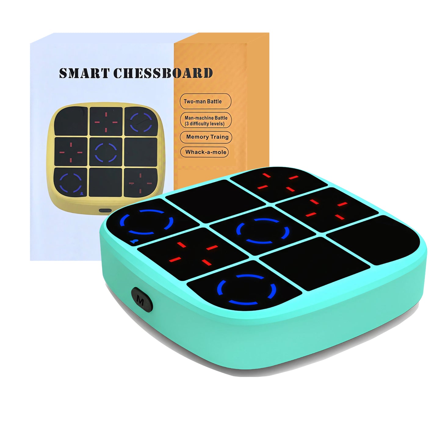 DIDUBUY Electronic Tic Tac Toe Game, Upgraded 4-in-1 Handheld Digital Puzzle Game Console, Portable Travel Toys, Ideal Gift for Kids of All Ages, Green