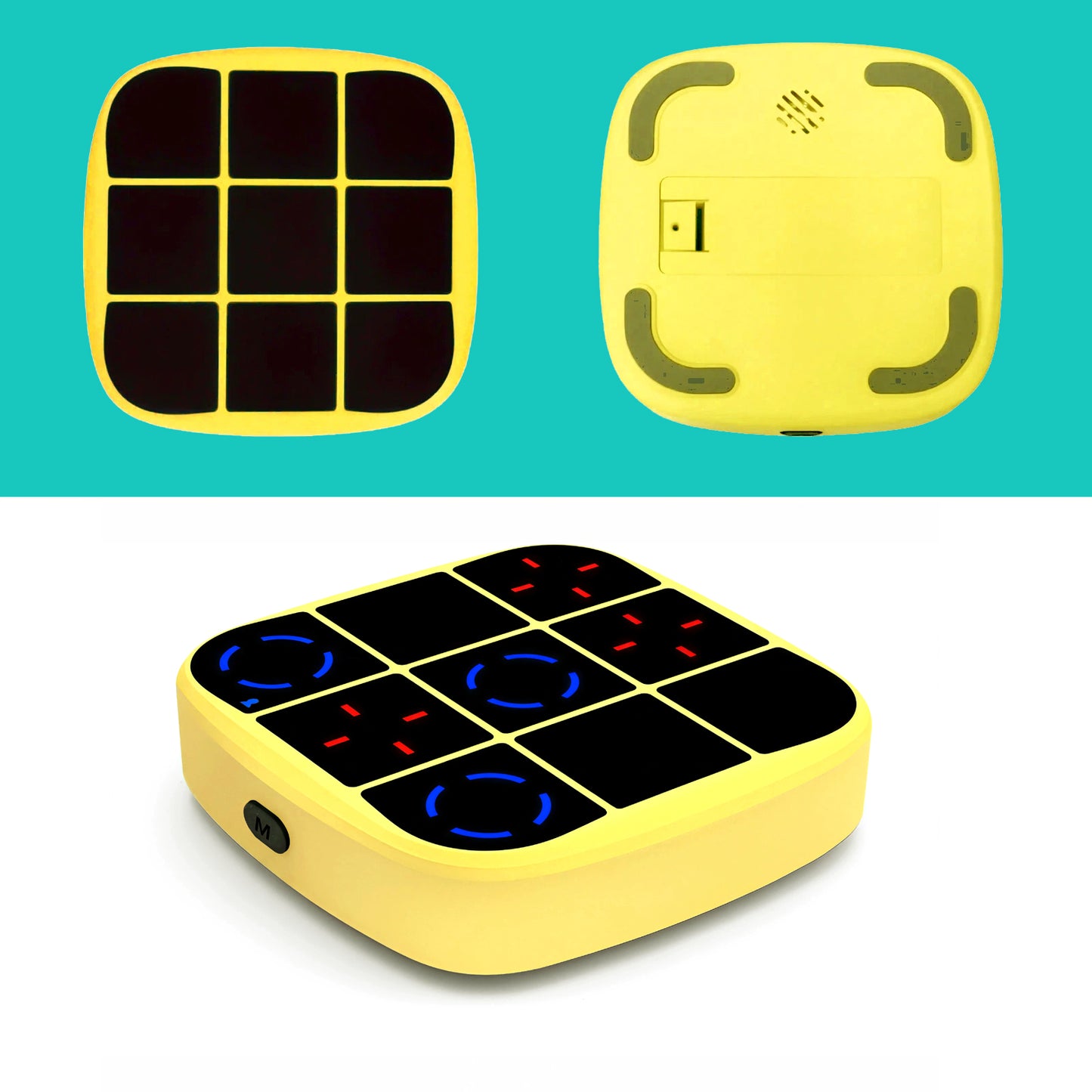DIDUBUY Electronic Tic Tac Toe Game, Upgraded 4-in-1 Handheld Digital Puzzle Game Console, Portable Travel Toys, Ideal Gift for Kids of All Ages, Yellow