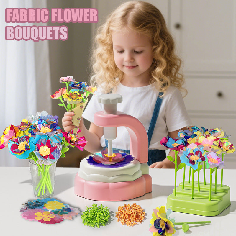 DIDUBUY DIY Your Own Bouquets | Fabric Bouquet Making Toy | Flower Crafts Kits for Kids Ages 3-12 | Birthday Gift for 3+ Year Old Girl