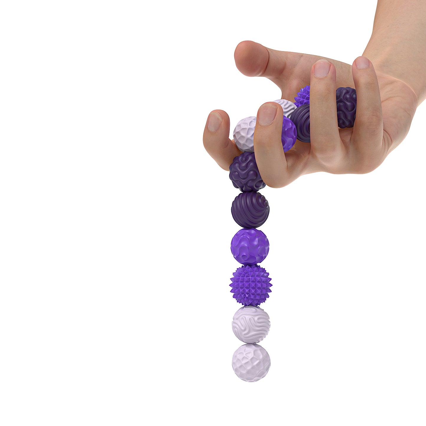 12 Pack Silicone Stress Relief Fidget Balls, Silent Desk Sensory Toys for Adults & Teens Office Classroom Use, Purple