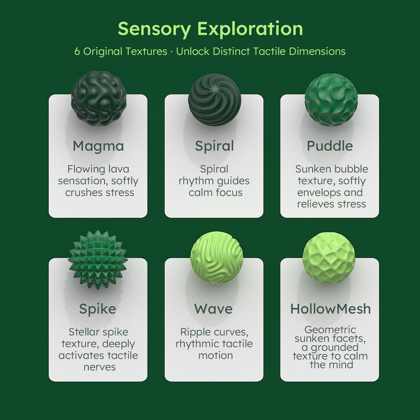 12 Pack Magnetic Silicone Stress Relief Fidget Balls, Silent Desk Sensory Toys for Adults & Teens Office Classroom Use, Green