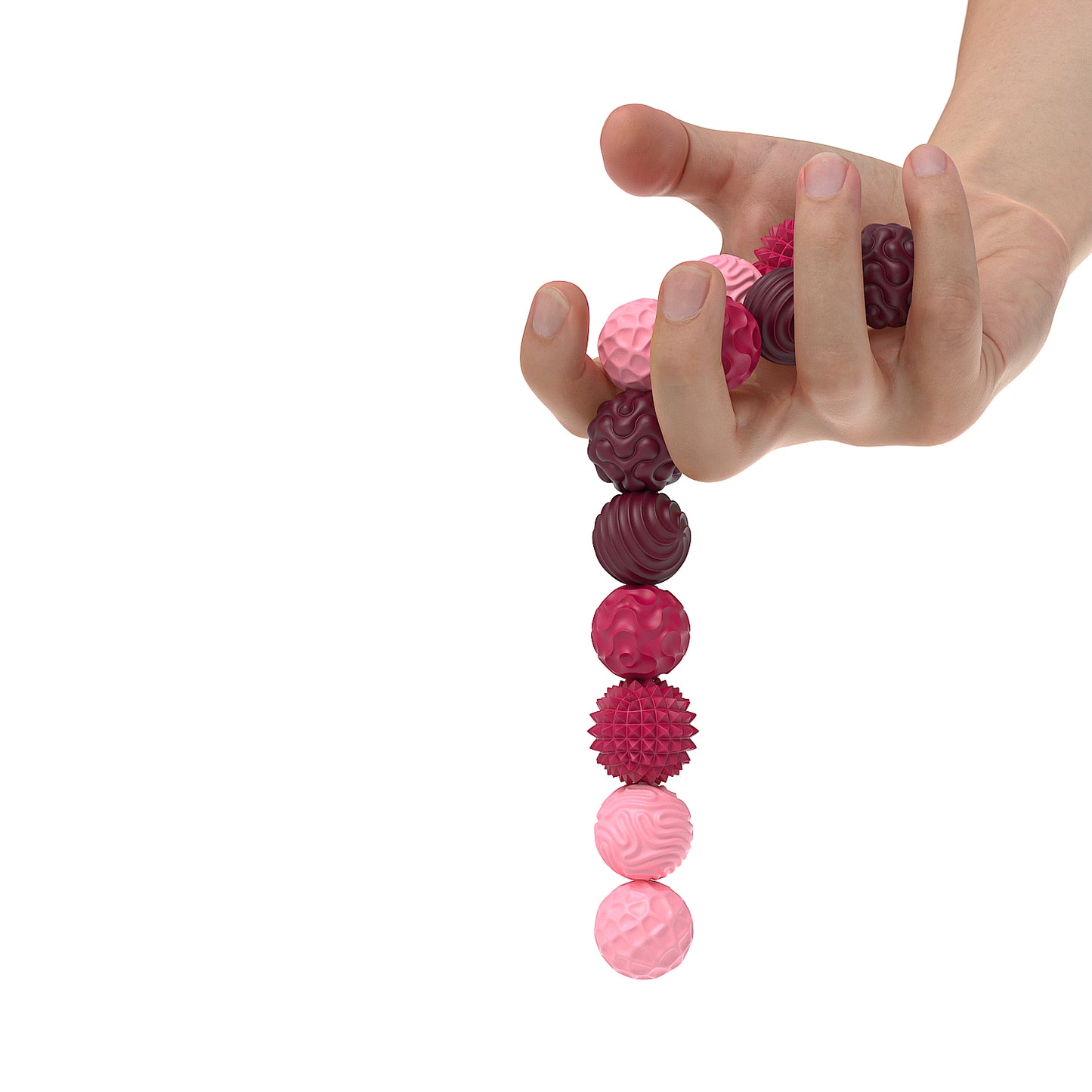 12 Pack Silicone Stress Relief Fidget Balls, Silent Desk Sensory Toys for Adults & Teens Office Classroom Use, Pink