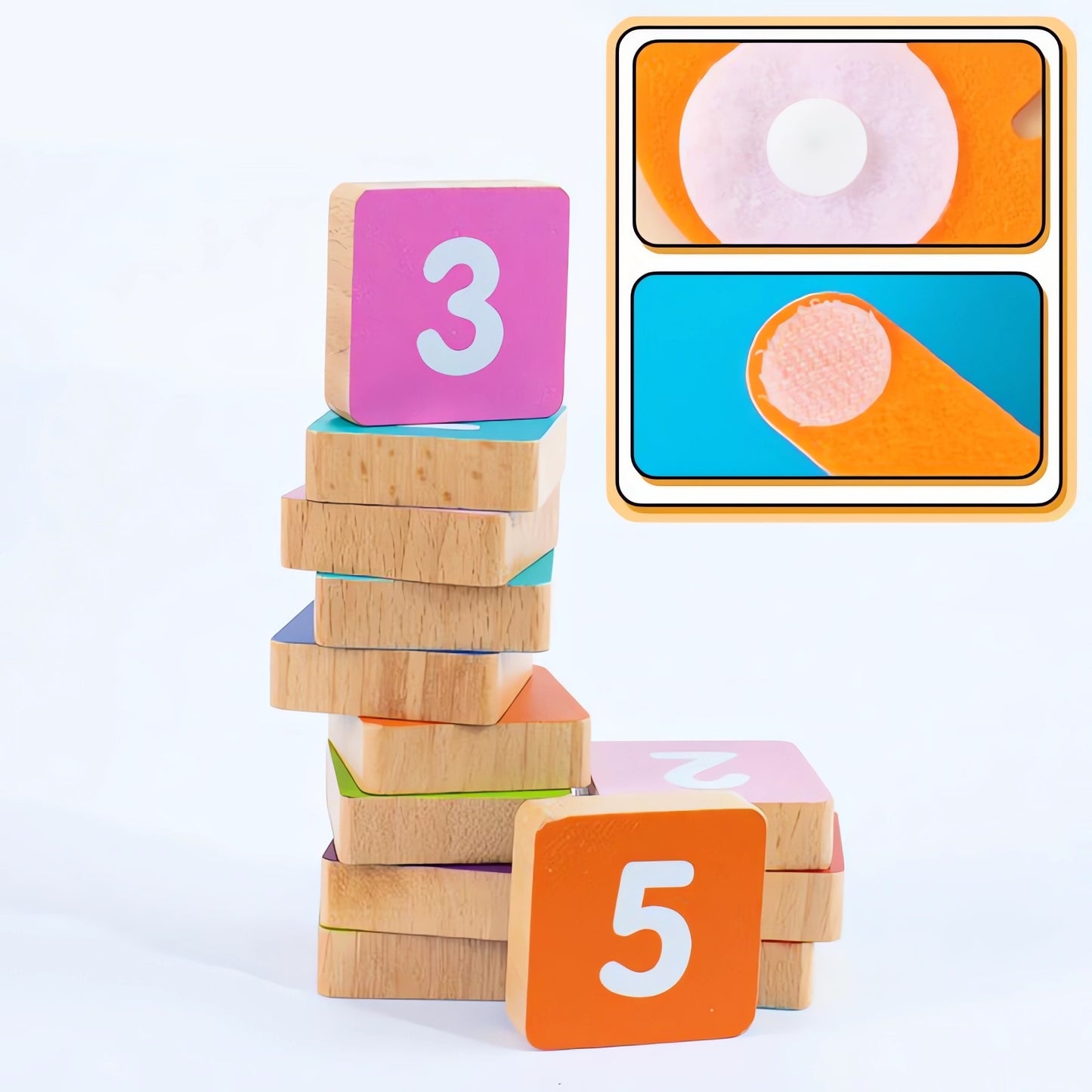 DIDUBUY Montessori Math Toy for Toddlers, Wooden Finger Counting Board, Homeschool Supplies, Preschool Learning Addition & Subtraction Games