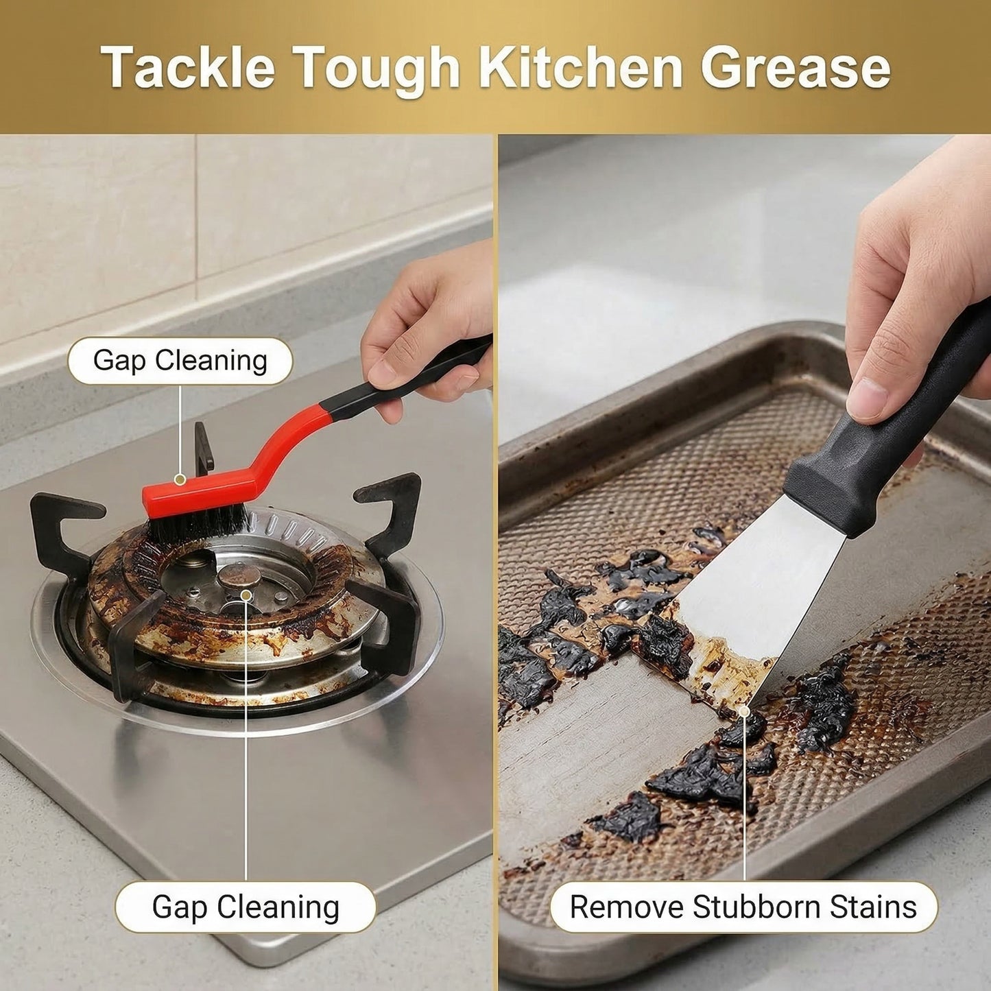 DIDUBUY 16 Pcs Crevice Cleaning Brush Set, Hard Bristle Scrub Brushes for Deep Cleaning, Crevice & Grout Cleaner Kit for Kitchen, Bathroom, Tiles, Bottles, and Blenders