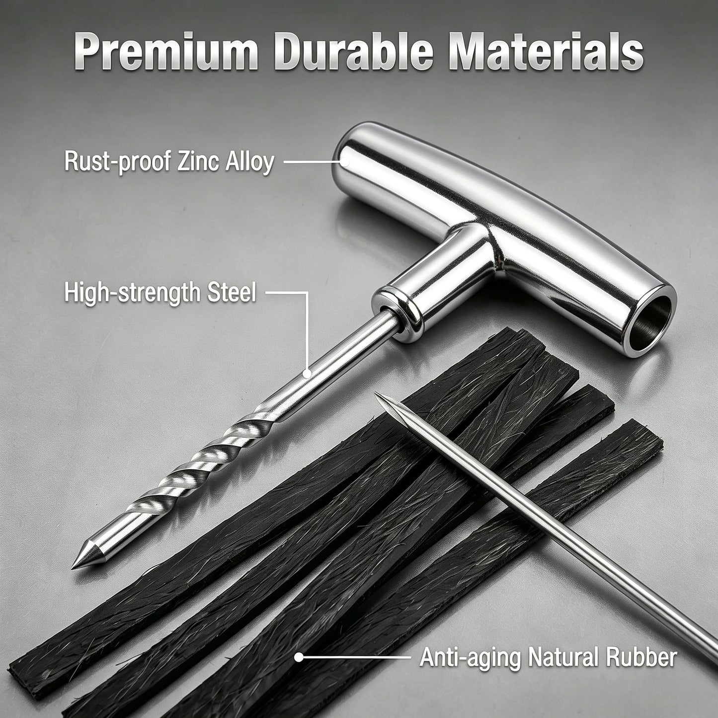36 Pcs Tubeless Tire Repair Kit, Emergency Flat Tire Plug Tool Set for Car, SUV, Motorcycle, Truck, RV, Jeep, Tractor, Lawn Mower