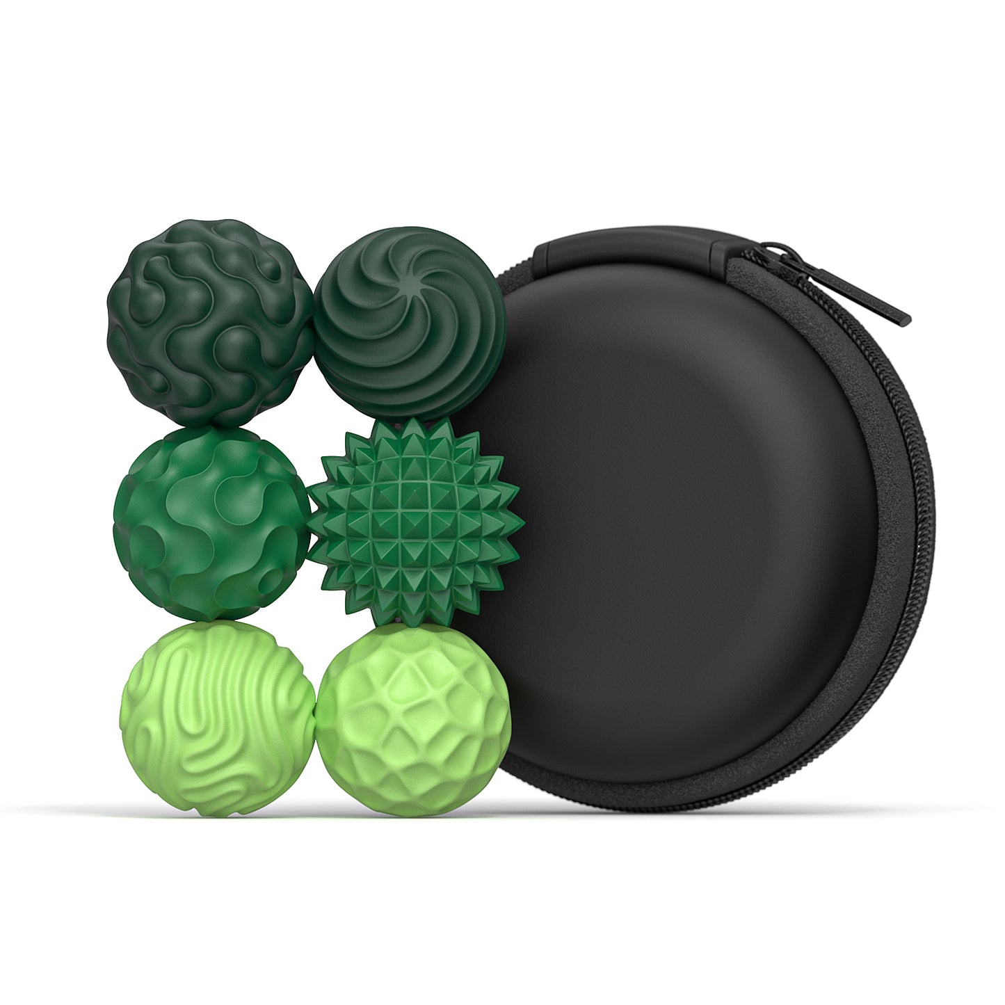 DIDUBUY Magnetic Fidget Balls for Adults & Teens, 6 Pcs Silicone Sensory Stress Relief Toys for Autism, Anxiety, Adhd, Quiet Desk Fidget Toy, Fun Gift Idea. Green