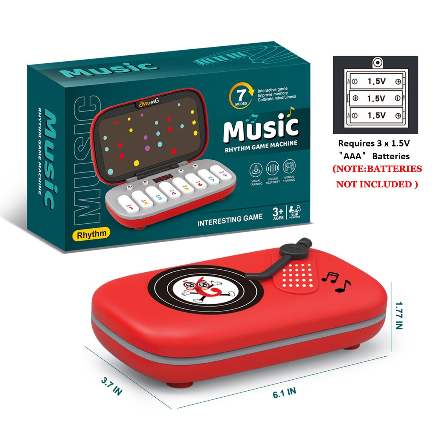 DIDUBUY Music Rhythm Game for Kids, Light-Up Piano Keyboard Toy with 7 Interactive Modes, Educational Musical Instrument for Kid Ages 3-10