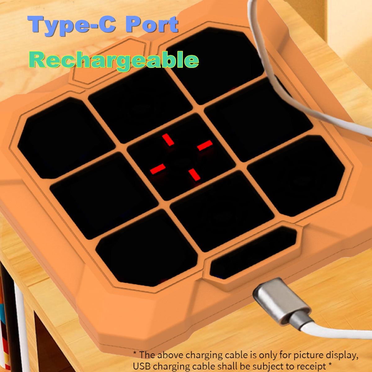 DIDUBUY Electronic Tic Tac Toe Game for Easter Gifts, 6-in-1 Rechargeable Handheld Puzzle Game Console with Mute, Brain Teaser Travel Toy for Kids Ages 4 5 6 7 8+ Year Old Boys Girls, Orange