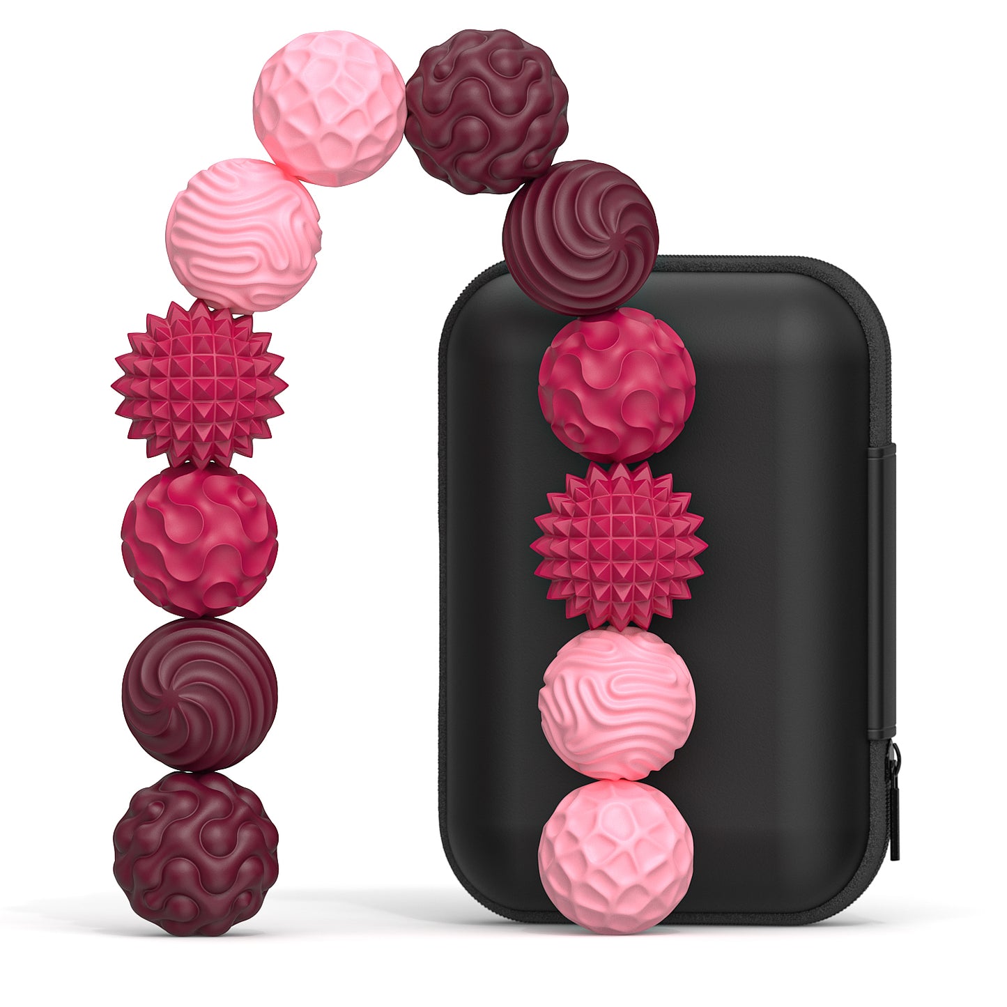 12 Pack Silicone Stress Relief Fidget Balls, Silent Desk Sensory Toys for Adults & Teens Office Classroom Use, Pink