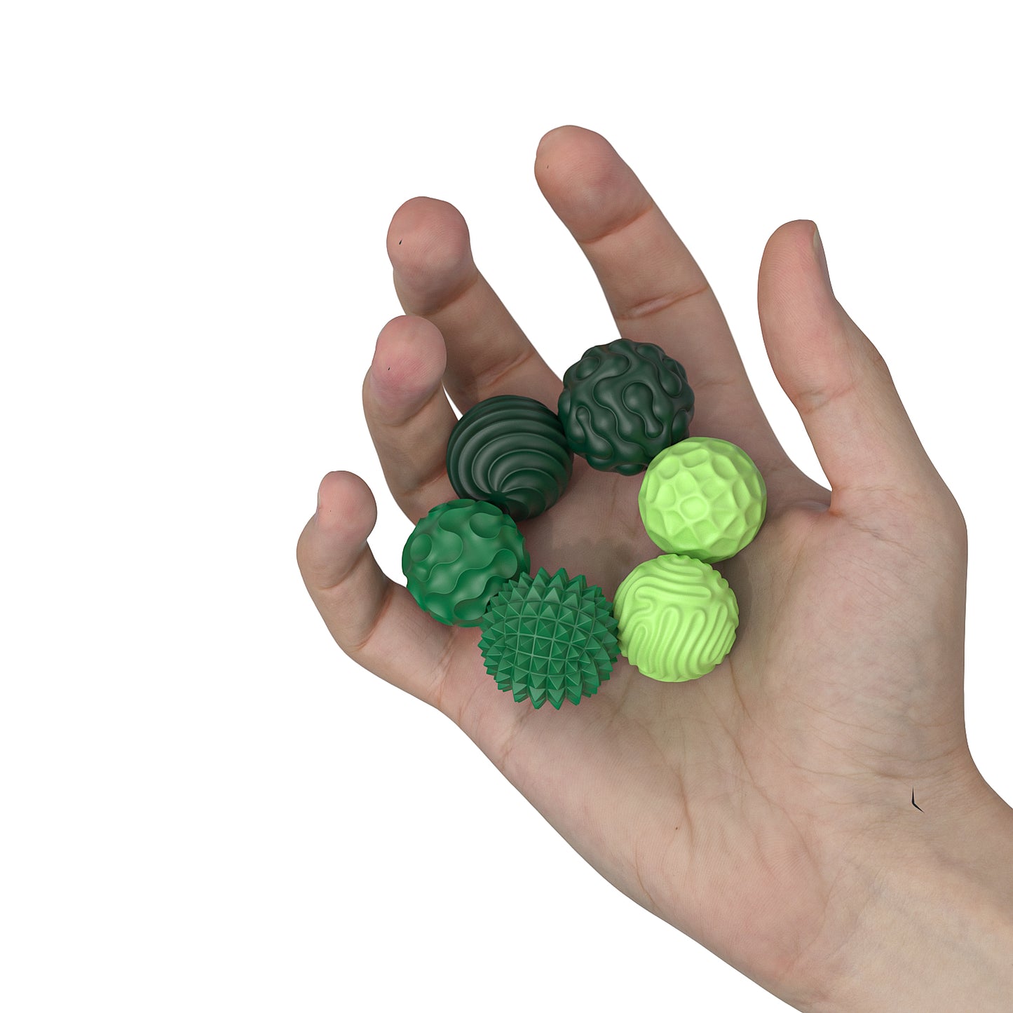 DIDUBUY Magnetic Fidget Balls for Adults & Teens, 6 Pcs Silicone Sensory Stress Relief Toys for Autism, Anxiety, Adhd, Quiet Desk Fidget Toy, Fun Gift Idea. Green