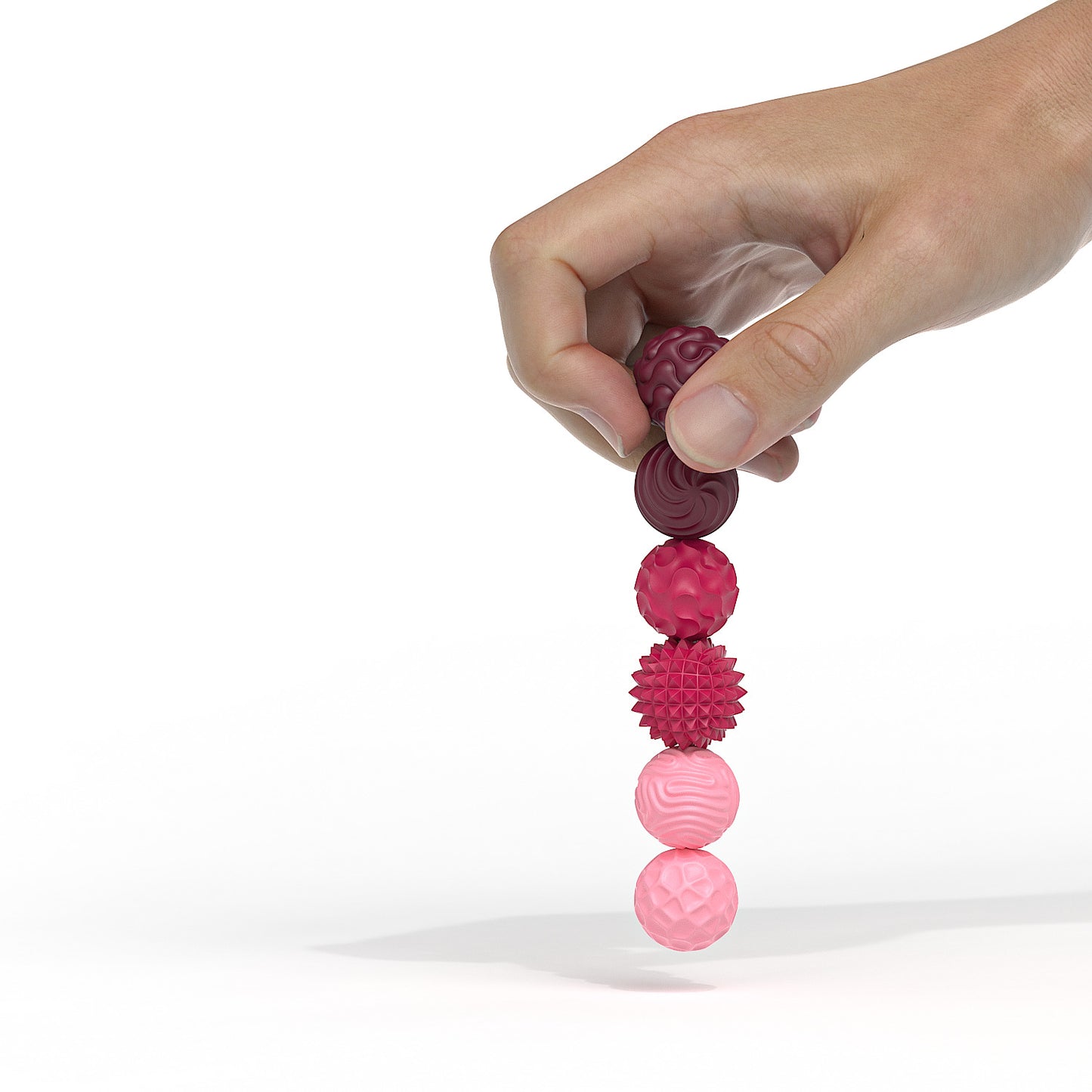 DIDUBUY Magnetic Fidget Balls for Adults & Teens, 6 Pcs Silicone Sensory Stress Relief Toys for Autism, Anxiety, Adhd, Quiet Desk Fidget Toy, Fun Gift Idea. Pink