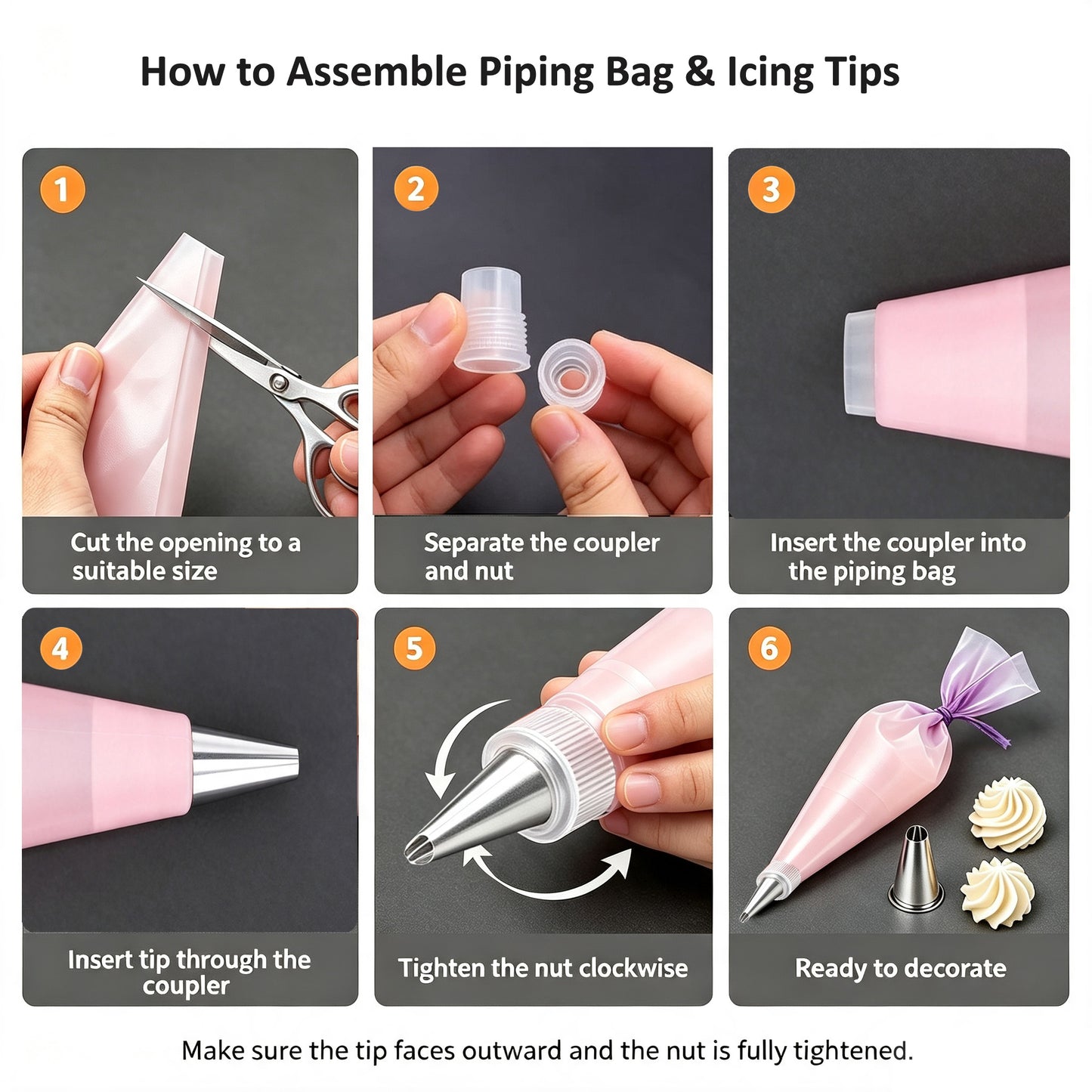 Piping Bags and Tips Set, 231 Pcs Cake Decorating Supplies Kit, 12 Inch Disposable Anti Burst Icing Bags, Frosting Tips, Couplers, Bag Ties, Cake Scrapers